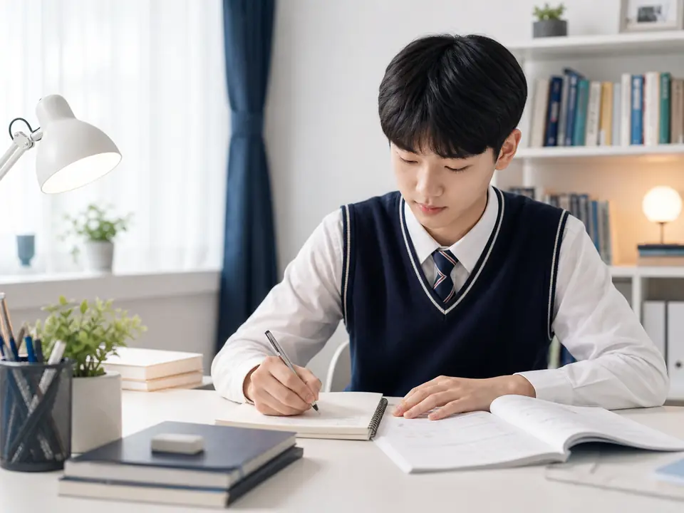 기초 개념을 보완하며 공부하는 학생